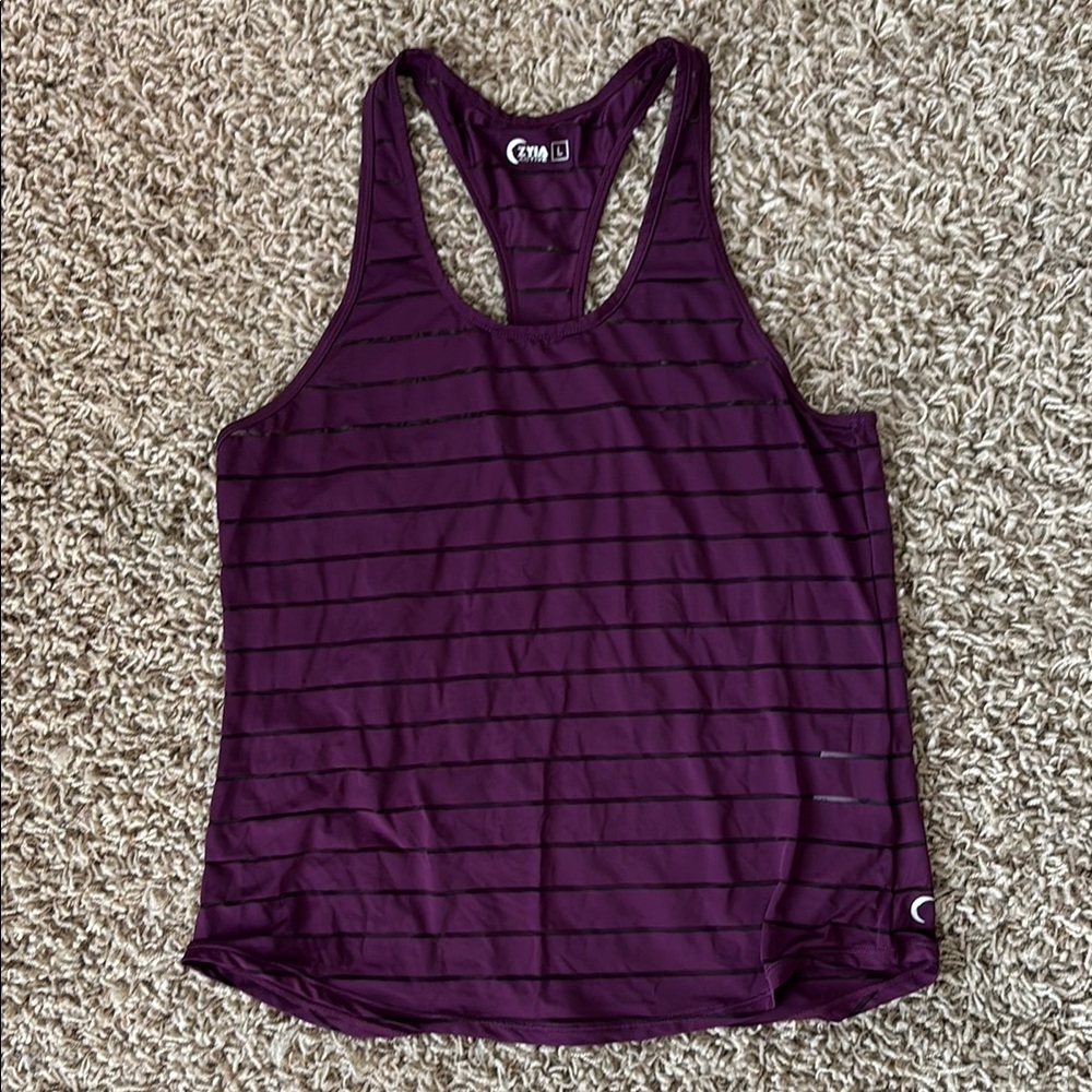 ZYIA Purple Sleeveless Tank Top Racerback - Picture 1 of 4